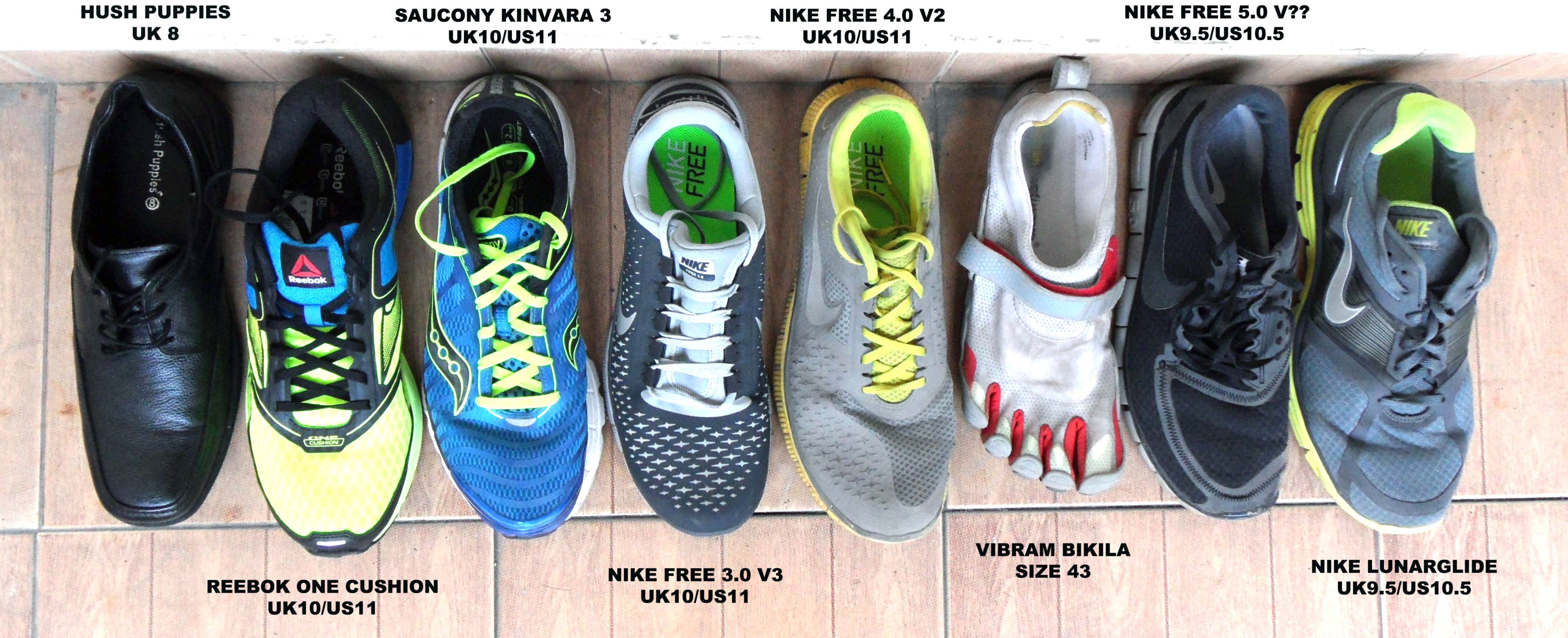 saucony shoe size compared to nike